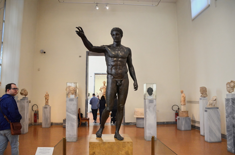 14 - The Antikythera Ephebe (Youth of Antikythera), a famous 4th-century BC Greek bronze statue